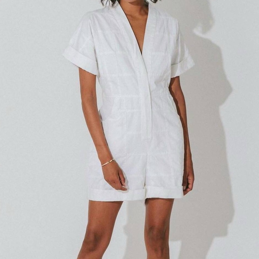 Cleobella Cream Short Sleeve Tinsley Romper🍨